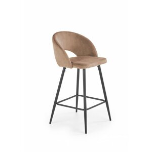 Barová židle LEO – samet, více barev Béžová