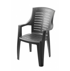 Zahradní židle TALIA LUX — plast, antracit