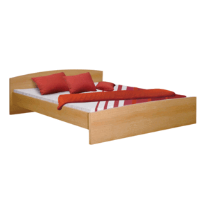 Dvoulůžková postel BUND — buk, 180x200 cm