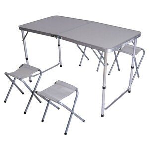 Campingový SET - stůl 120x60 cm + 4 stoličky