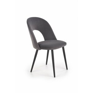 Jídelní židle NEWARK –⁠ kov/látka, šedá