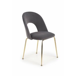 Jídelní židle PLATA –⁠ kov/látka, šedá