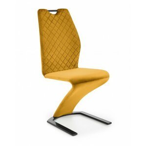 Jídelní židle GERDA – samet, žlutá