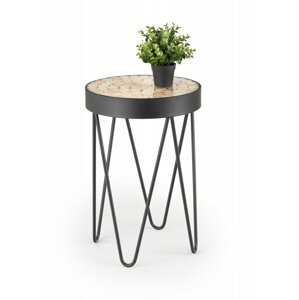 Konferenční stolek NATURO –⁠ kov/sklo, černá