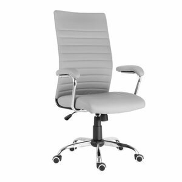 Kancelářská židle SOFT II – ekokůže, béžová, nosnost 130 kg