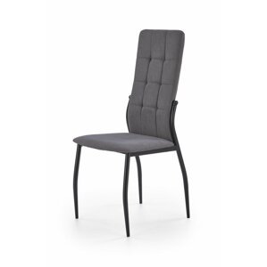 Jídelní židle FULGUR — ocel, látka, šedá