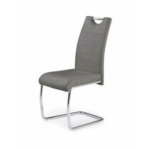 Jídelní židle MELOKO — kov, látka, šedá