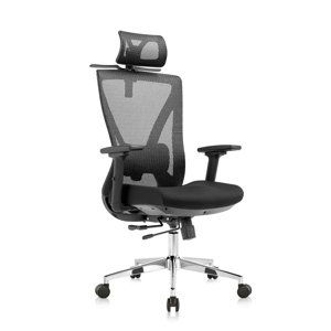 Kancelářská ergonomická židle VERTE V — černá, nosnost 150 kg