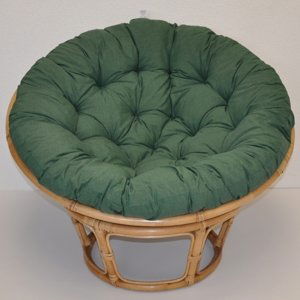 Relaxační papasan PENELOPE — ⌀115 cm, ratan, látka, medová / více barev