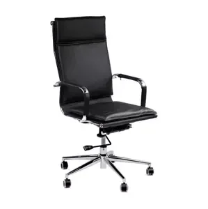 Otočná kancelářská židle TALLIN — ekokůže, černá