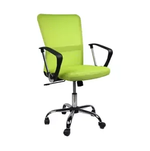 Otočná kancelářská židle BASIC — síť, zelená
