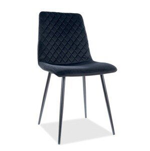 Jídelní židle IRYS — kov, látka, více barev Černá