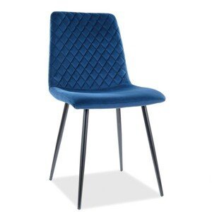 Jídelní židle IRYS — kov, látka, více barev Modrá