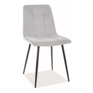 Jídelní židle MILA M — kov, látka matná, černá / více barev Šedá
