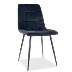 Jídelní židle MILA — kov, látka, černá / více barev Černá