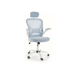 Kancelářská otočná židle ELIRA — látka, síť, modrá