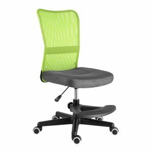 Dětská židle s podnoží GORO –⁠ látka, více barev Šedo-zelená