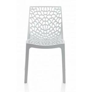 Jídelní plastová židle Stima GRUVYER – bez područek, více barev Bianco