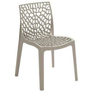 Jídelní plastová židle Stima GRUVYER – bez područek, více barev Grigio perla