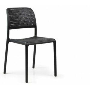 Plastová jídelní židle Stima BORA – bez područek, nosnost 200 kg Antracite