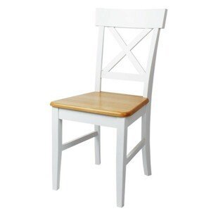Dřevěná jídelní židle  NIKOLA III – masiv, bílá