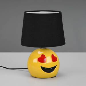 Reality Leuchten Stolní lampa Lovely se Smiley, stínidlo černá