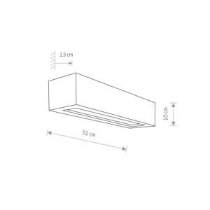 Euluna Nástěnné světlo Solid z betonu, šířka 51 cm