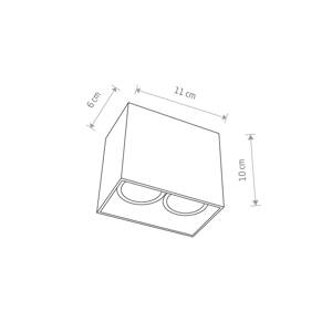 Euluna Downlight Gap v hranatém tvaru dva zdroje, bílá