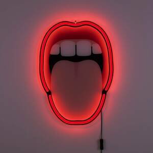 SELETTI LED dekor nástěnné světlo Tongue, 41x58cm