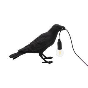 SELETTI LED deko terasové světlo Bird Lamp čekající černá