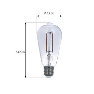 PRIOS Prios LED žárovka filament E27 kouřová šedá 4,9W