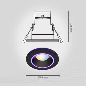 Calex Calex Smart Halo Downlight LED podhledové černá