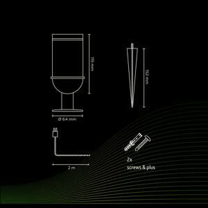 Calex Calex Smart Outdoor Gardenpost bodovka CCT RGB