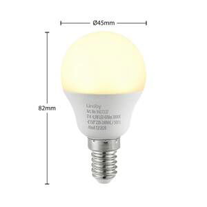 Lindby Lindby LED žárovka E14 G45 4,5W 3000K opál 10ks