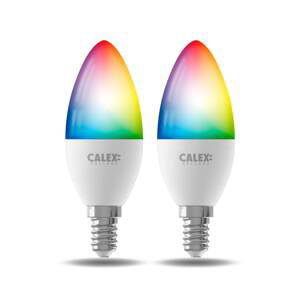 Calex Calex Smart LED svíčka E14 B35 4,9W CCT RGB 2ks