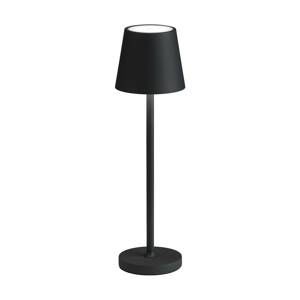 LCD LED stolní lampa 5097, baterie IP54 dim černá