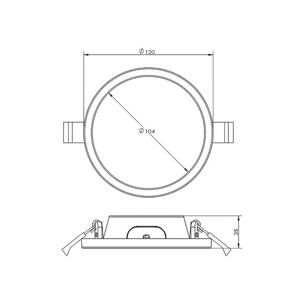 Deko-Light LED stropní vestavné světlo Alya bílá Ø12cm 3 000K