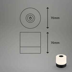 Briloner LED stolní lampa 74610 baterie, 2 700K, černá
