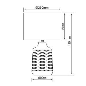 Brilliant Stolní lampa Ilysa stínidlo bílá, základna žlutá