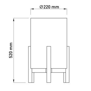 Näve Stolní lampa 3193, dřevo, len, výška 52cm