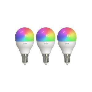 PRIOS Prios LED-E14 kapka 4,9W RGBW WLAN matná, sada 3ks