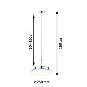 Paulmann Paulmann Luena LED závěsné světlo IP44 chrom Ø25cm