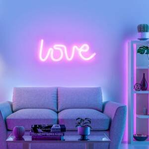 Leuchten Direkt LED nástěnné svítidlo Neon Love, USB