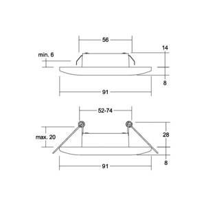 BRUMBERG BRUMBERG Adapt LED bodovka downlight, chrom matný