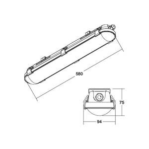 BRUMBERG BRUMBERG Humid One Pro LED do vlhka DALI 58cm