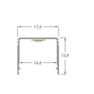 BRUMBERG BRUMBERG One LED montážní profil hliník, vysoký 1m