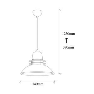 Opviq Závěsné světlo Berceste 226-S Ø34cm černá/zlatá