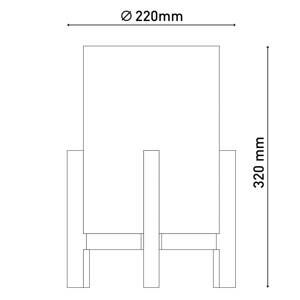 Näve Stolní lampa LED Madita, výška 32 cm, přírodní/bílá