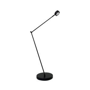 Lindby Stojací lampa Jyla, černá, nastavitelná, čočka, 4200K