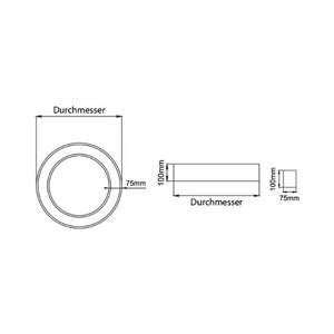 BRUMBERG BRUMBERG Biro Circle Ring, Ø 45 cm, zapnuto/vypnuto, černý, 4 000 K